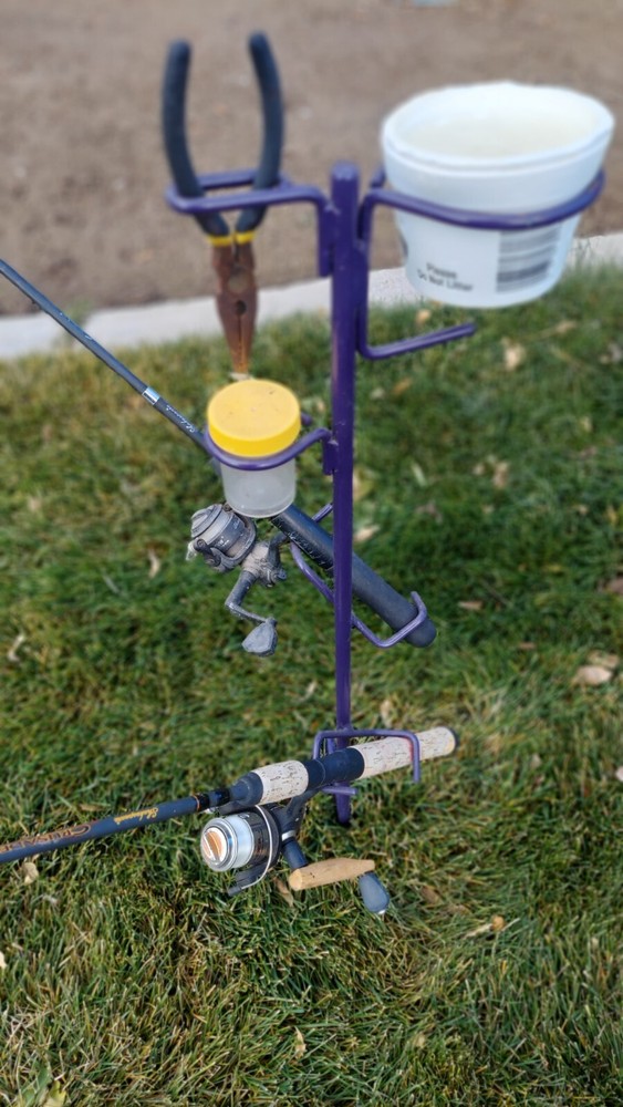 Fishing Pole Holder With Accessories
