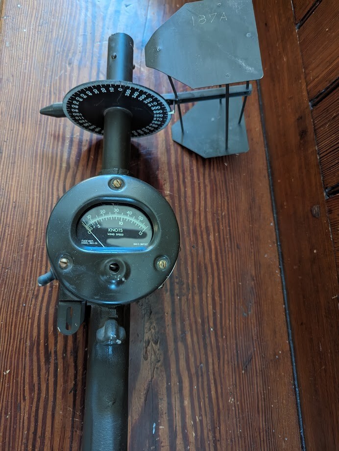 vintage military anemometer wind meter