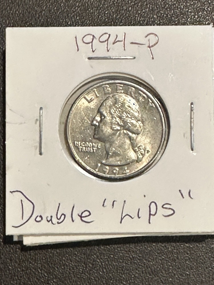 1994P Washington Quarter . Double "Lips".