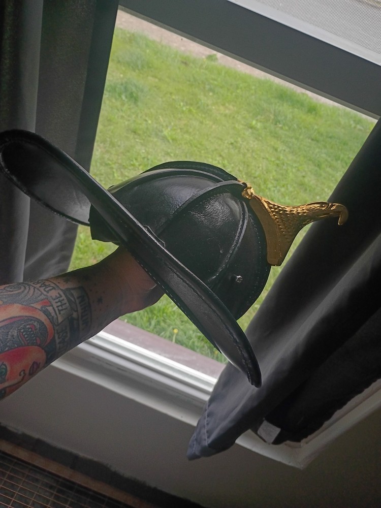 leather fire helmet