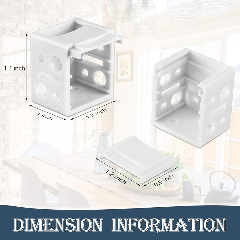 White Blind Brackets 6 Pack Plastic Mounting Hardware Easy Install