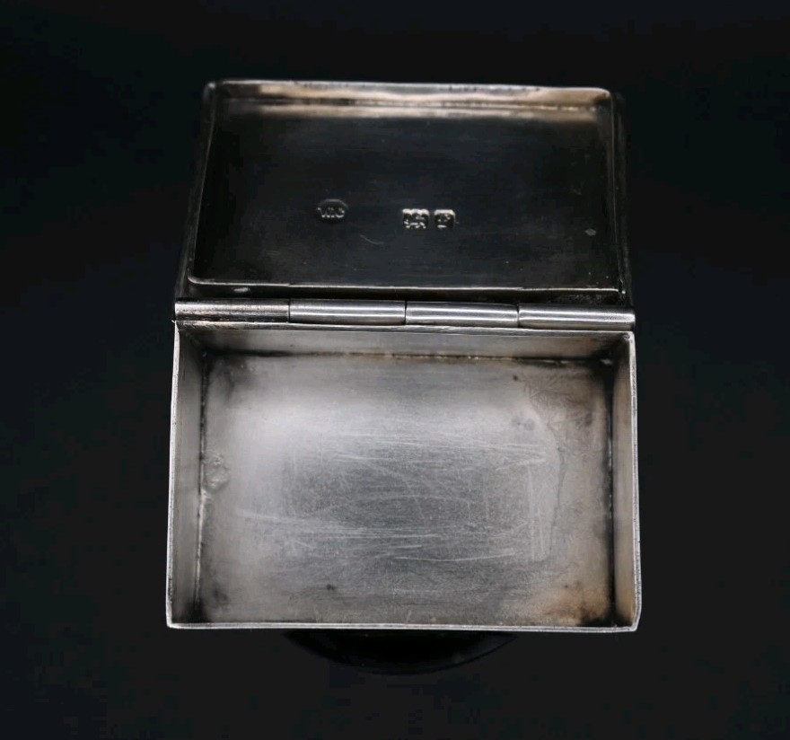 Antique Solid Silver Trinket Pill Ring Box William Comyns Mark C1901 Victorian