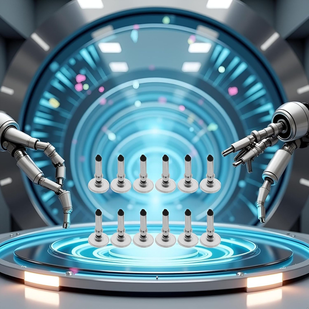 12 Pcs Silver Universal Stylus Replacement TipsUniversal Disc Tips Round Sha...