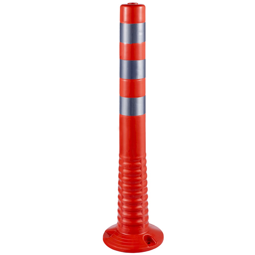 VEVOR Traffic Delineator Posts Flexible Channelizer Cone 30" Spring Post 6PCS
