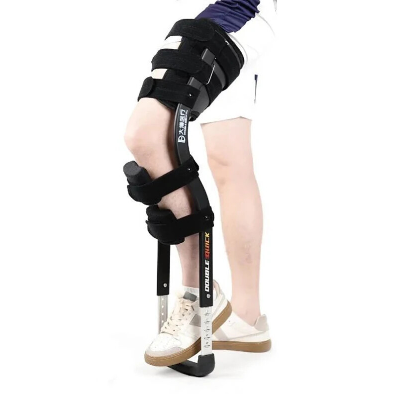 Knee Walker Single-Leg Telescoping Assisted Walking Training Stick Hands Crutch