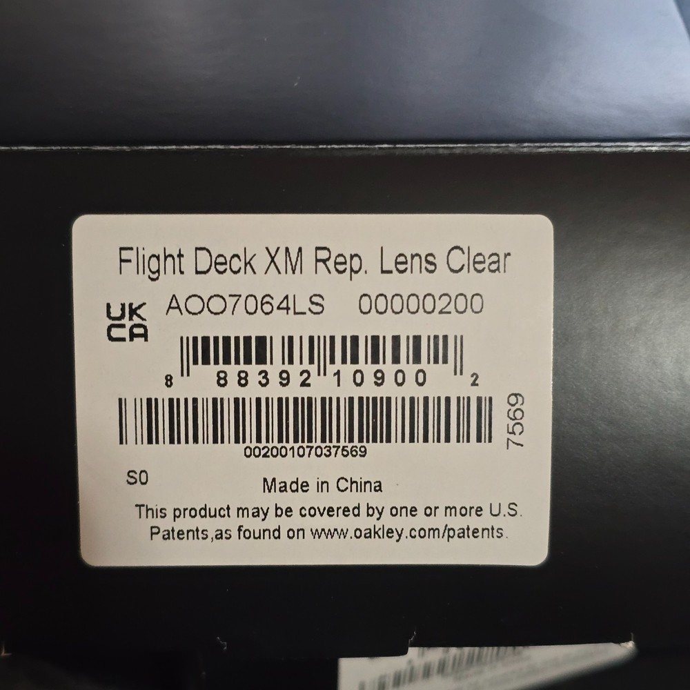 Oakley Flight Deck XM Replacement Lens Clear New Snowboarding
