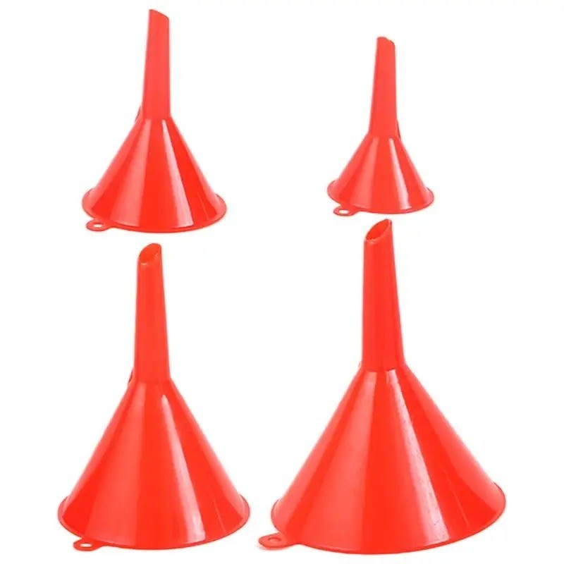 4 Plastic Funnel Set – Auto, Home, Kitchen, Garden, Engine Oil & Water Tools