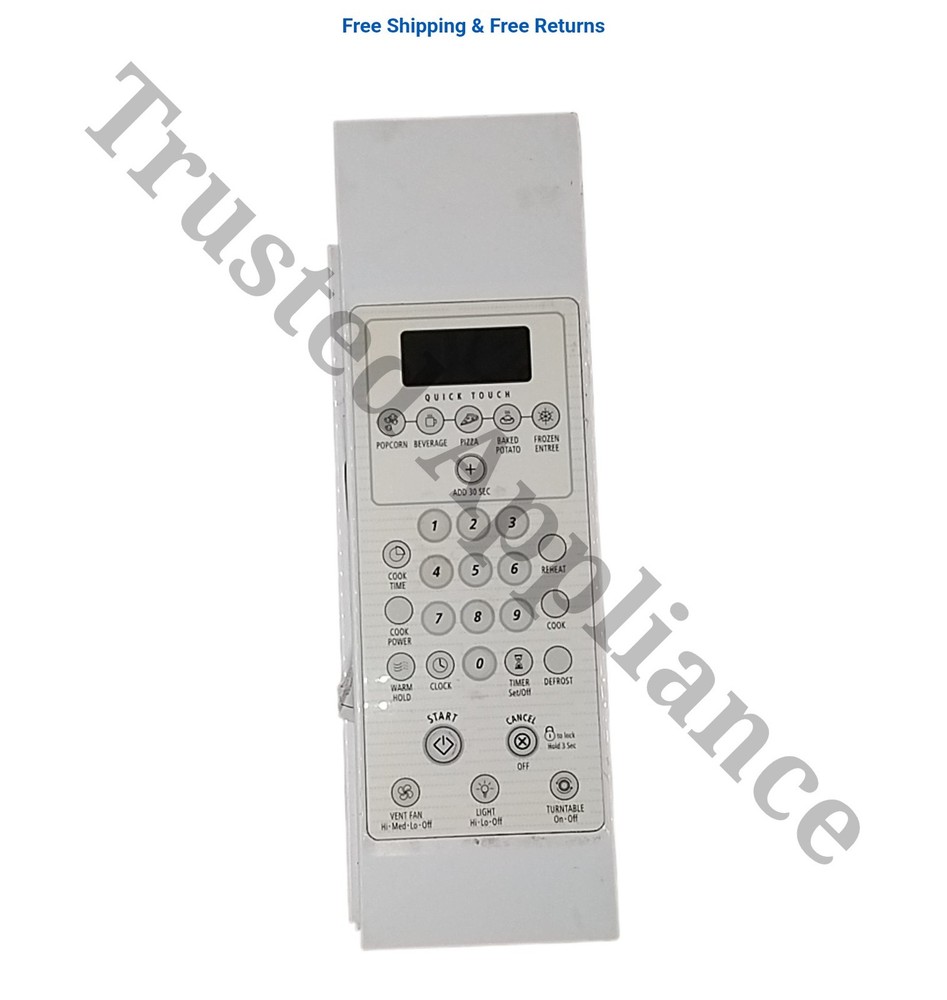 Microwave Control Panel Console 8206362 WHITE