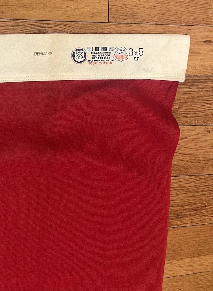 Vintage Cotton Denmark Flag