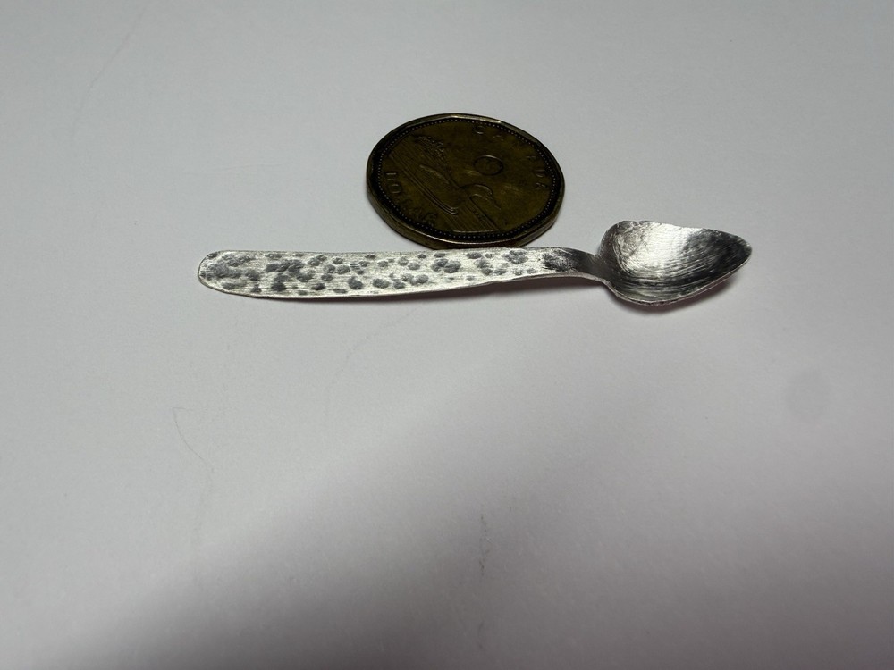 Tiny Mini Spoon 925 Sterling Silver Handmade