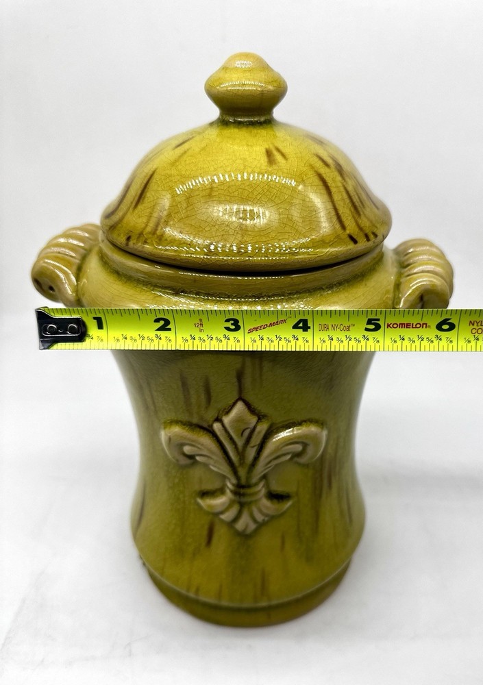 Fleur De Lis Decorative Retro Canister