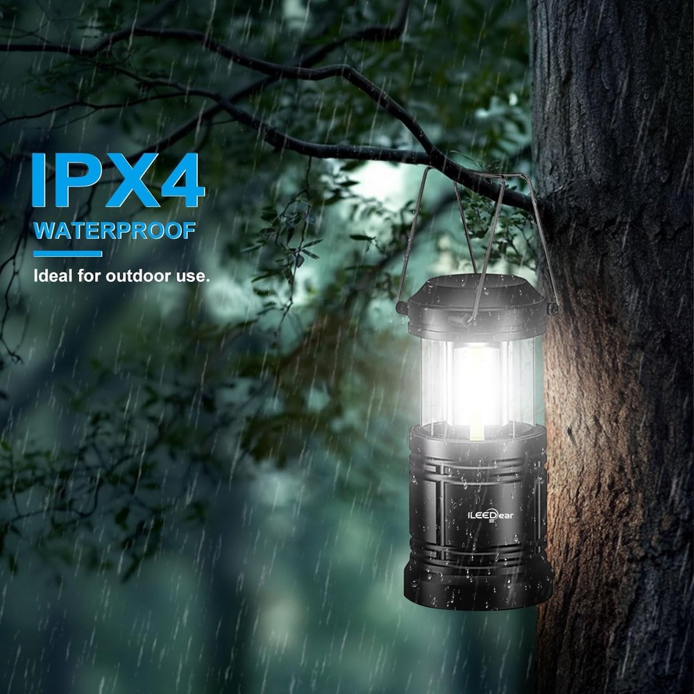 2 Pack LED Camping Lantern Battery Collapsible Light