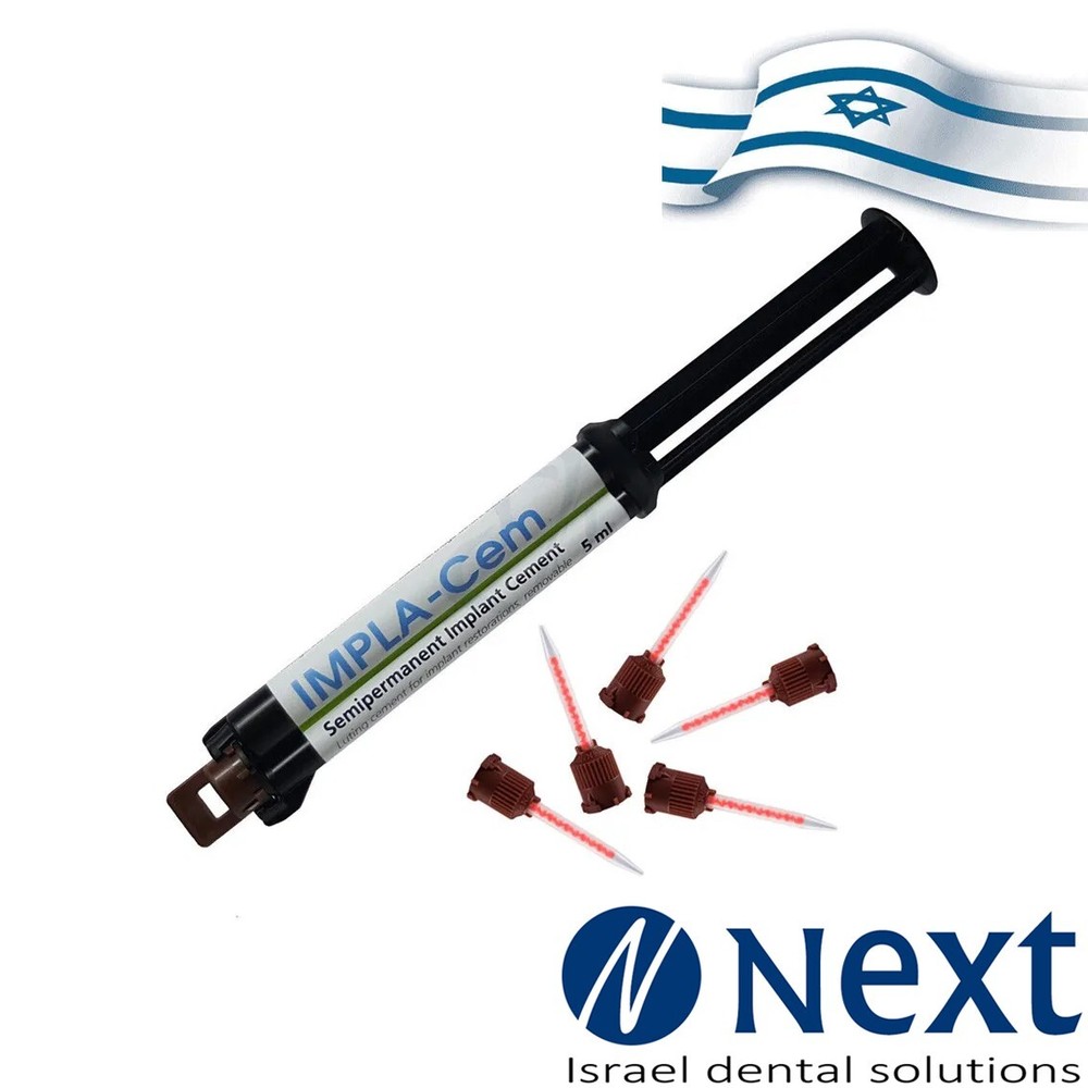 Dental Cement Impla-Cem semi permanent  dual curing removable 5ml/8.6gr