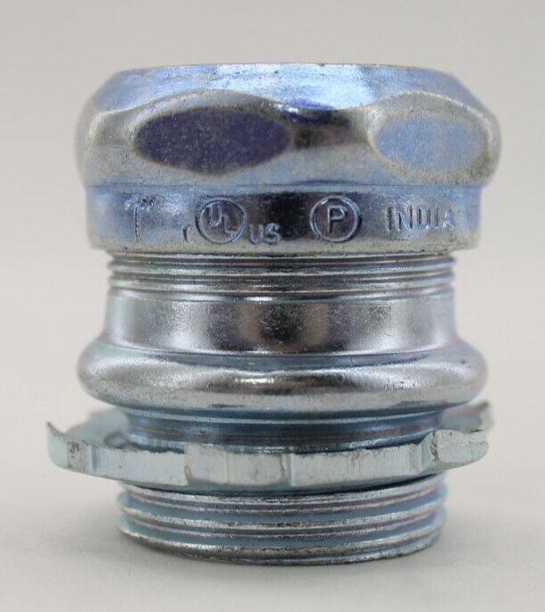 Halex 62511 Blue 1" Silver Compression Connector