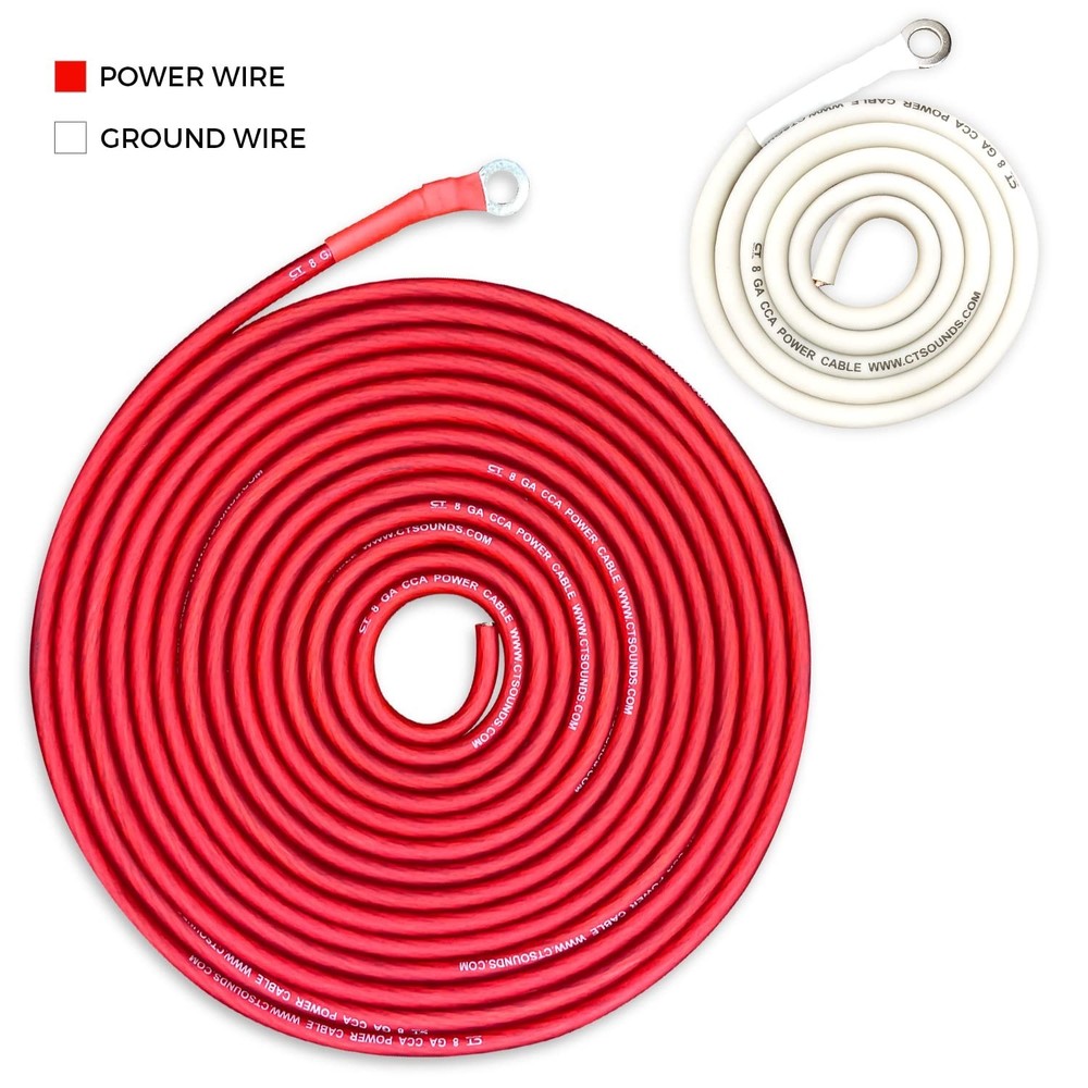 8 Gauge CCA Complete Amp Wiring Install Kit, AMPKIT-8GA-PRO......