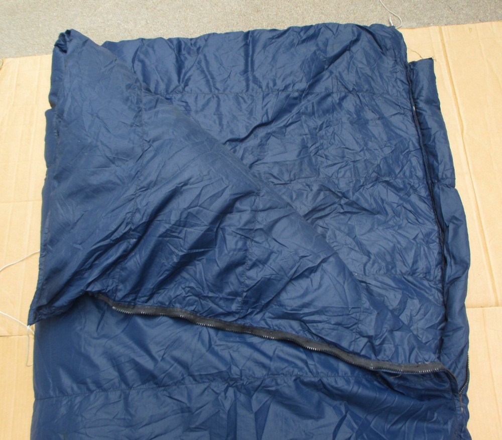 Grey Goose Down Blue Sleeping Bag 83" x 32"