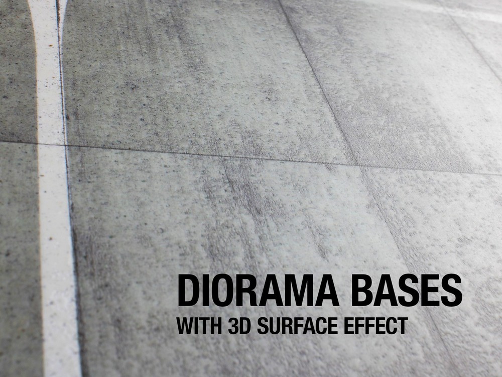 Red Fox DB-48013 1/48 3d Diorama Base Concrete Base Rectangular Type 3 300x230mm