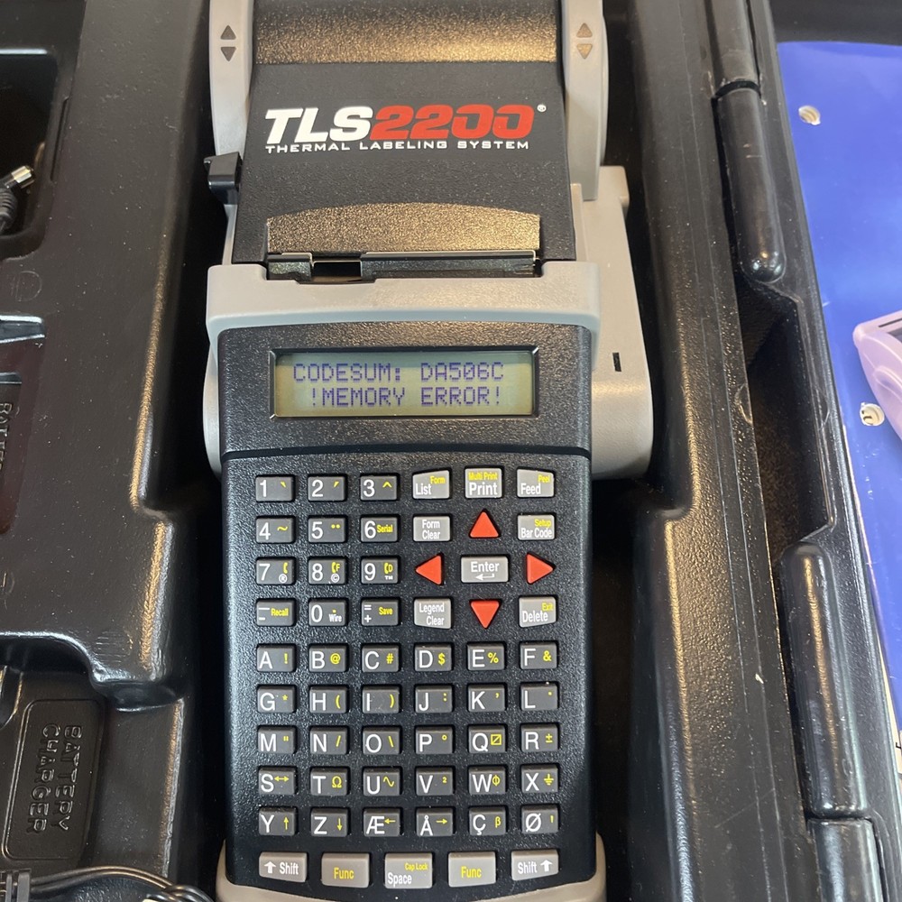 Brady TLS2200 Thermal Labeling System Printer Needs Firmware Update. Memory Err.
