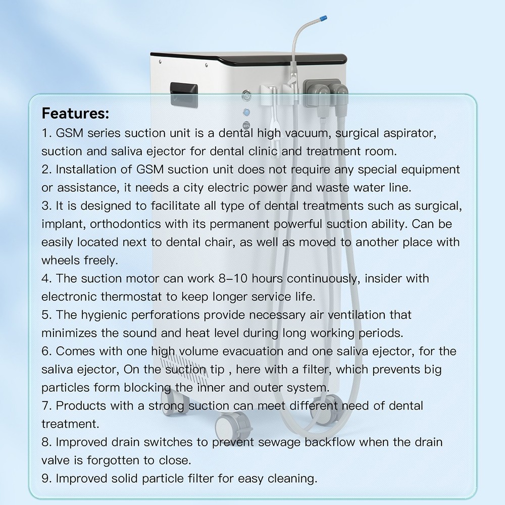 Dental Electric Suction Machine Negative Pressure System Strong Suction Unit