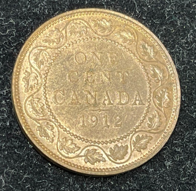 1912 Canada One Large Cent Coin