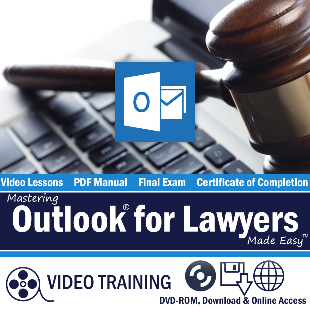 Learn Microsoft OUTLOOK FOR LAWYERS 2013 & 2010 Training Tutorial DVD-ROM Course