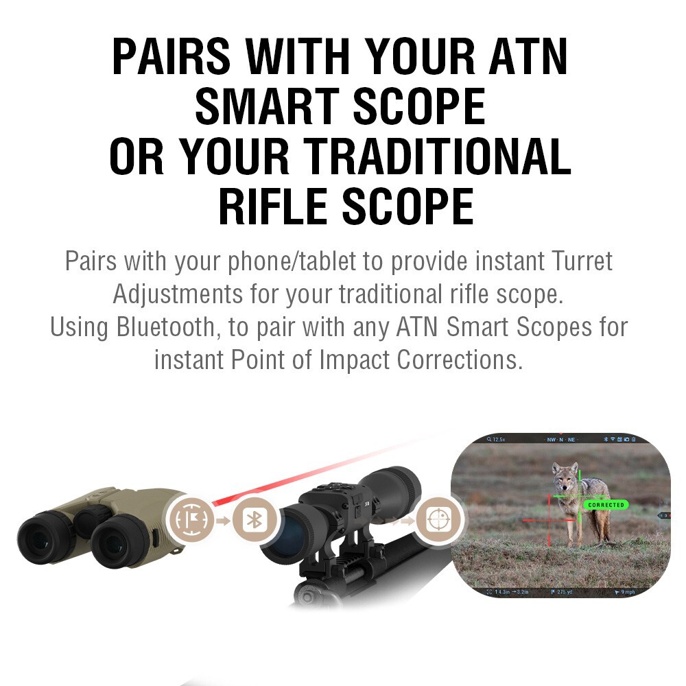 ATN 10x42 Laser Binocular LRF 2000
