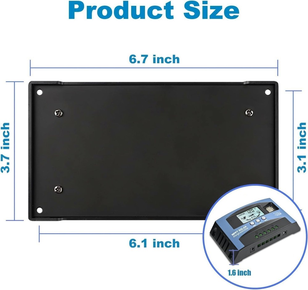 High Efficiency 100A Solar Charge Controller with Timer & LCD Monitoring Display