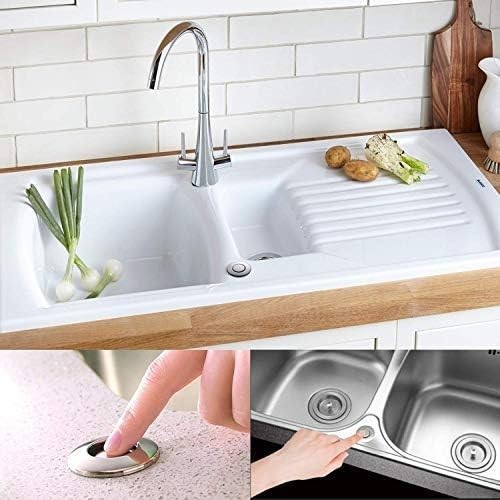 Upgraded Brushed Nickel Air Switch Button for Efficient Kitchen Waste Disposal