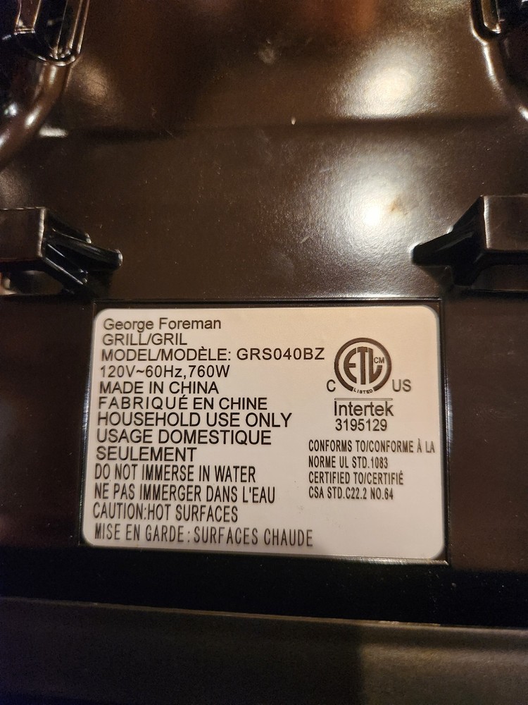 George Foreman 2-Serving Grill Non-Stick Compact Panini Press w/Drip Tray