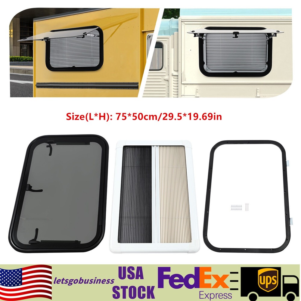 Rv Exit Window 30" W X 20" H Optional Trim Rv Window Replacement Camper + Screen