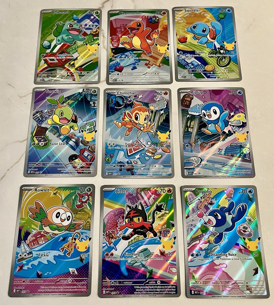 30th Anniversary Pokémon Mega Evolutions Promos Complete Set