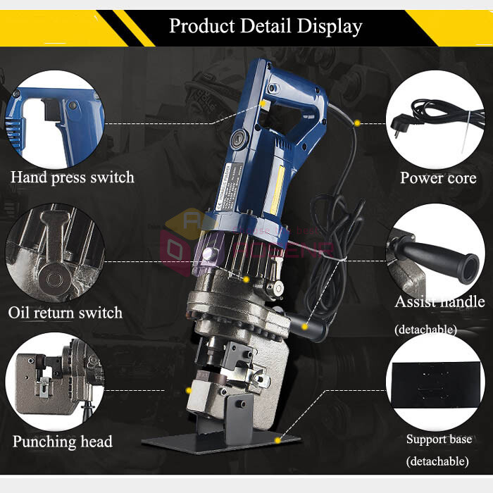 Portable Electric Hole Making Punch Tool Hydraulic Knockout Punch Driver Kit