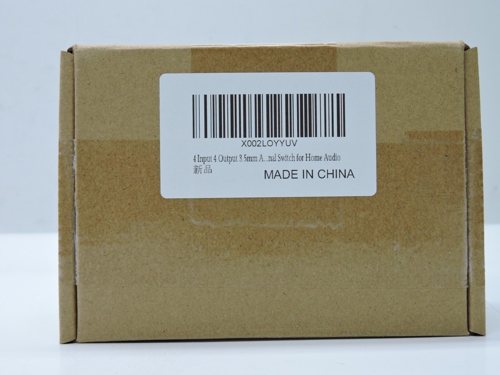 4 Input 4 Output 3.5mm Audio Switch Box for Home Audio