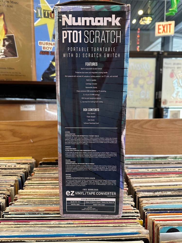 Numark PT01 Scratch ORIGINAL EMPTY BOX - NO UNIT