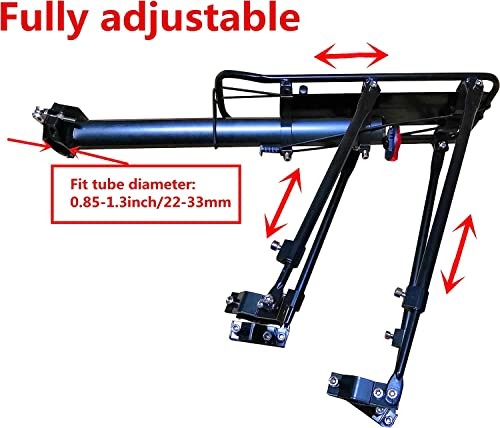 180lbs Capacity Solid Bearings Universal Adjustable Bicycle Luggage Cargo Rack