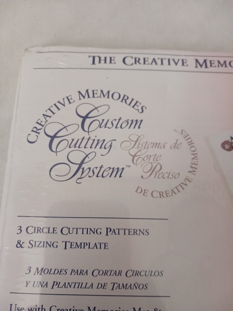 Creative Memories Custom Cutting System Sizing Template/3 Circle Patterns NEW