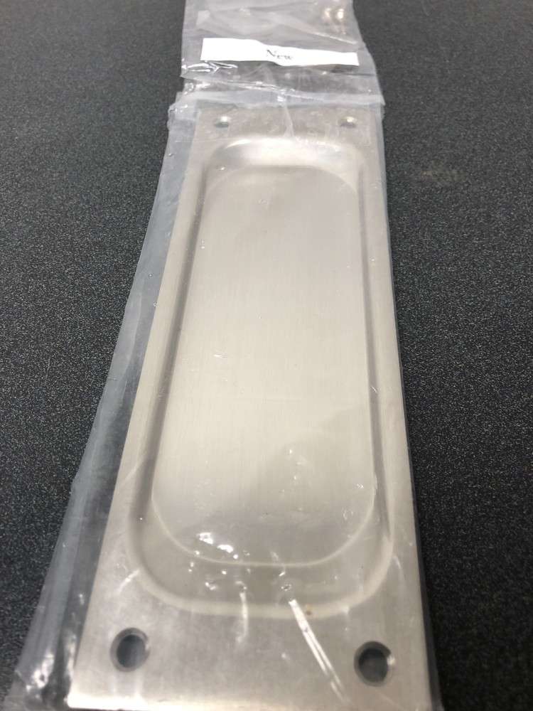 Emtek Classic Rectangular Pocket Door Flush Pull 2-1/2" x 7-1/2 " Satin Nickel