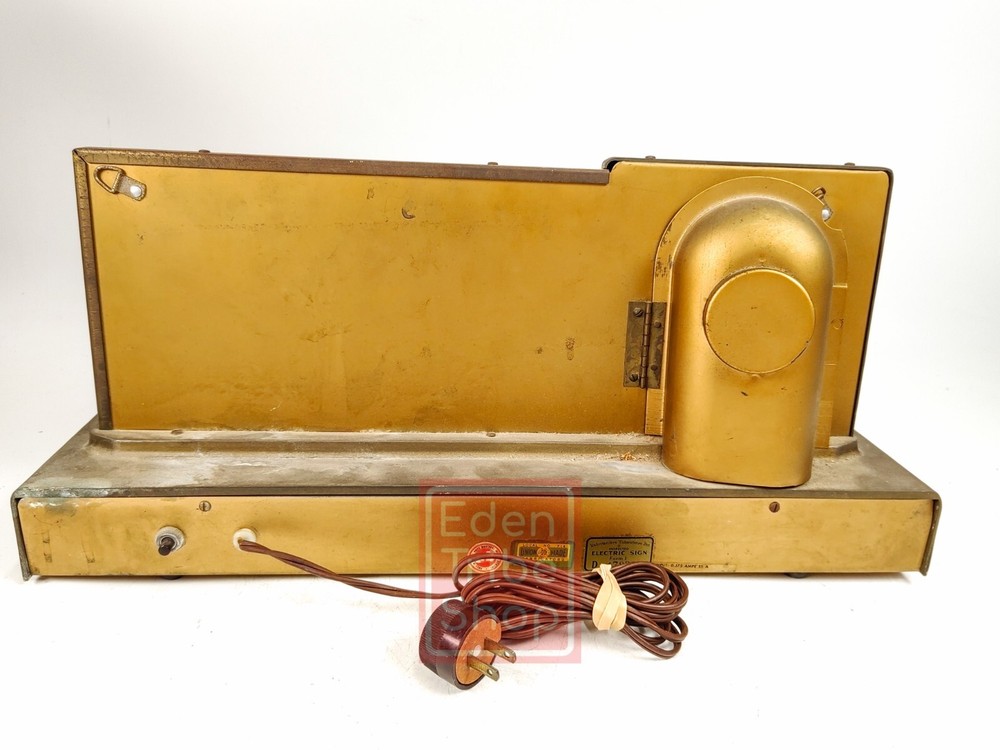 1950s Coca-Cola Please Pay Cashier Light up Advertisement Round Clock