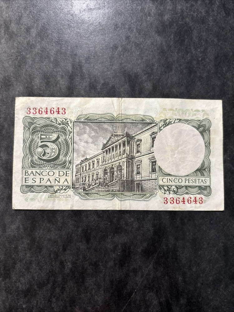 Banco De Espana Cinco Pesetas 1954