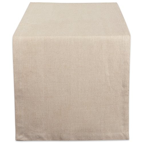 CAMZ38726 Solid Chambray, Table 14x108, Chambray 14x108" Runner Natural