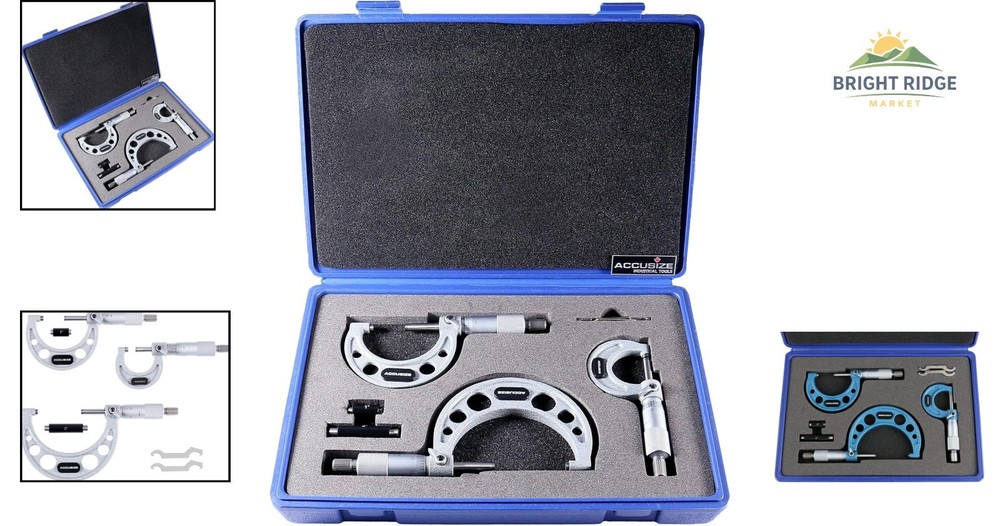 Ultra-Precision Outside Micrometer Set, 0-3 Inch with Calibration Standards