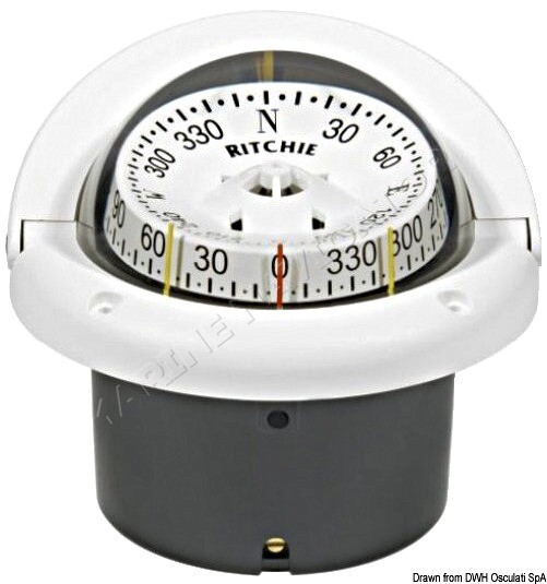 RITCHIE Helmsman 2-Dial Compass 3 Inches 3/4 White/White