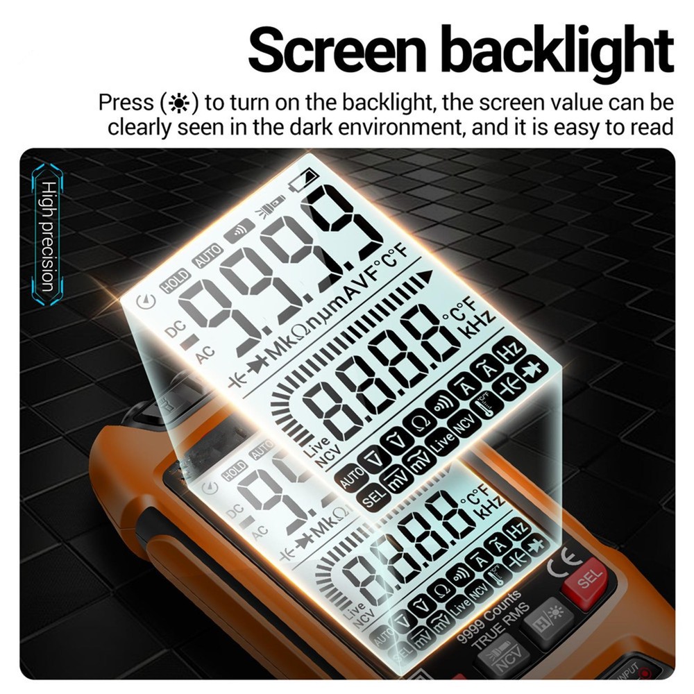 Digital Multimeter Transistor Smart Tester Auto Electrical Capacitance Meter yy