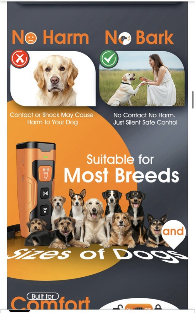 NPS Alpha Dog Trainer Anti-Barking Control Device USB Rechargeable
