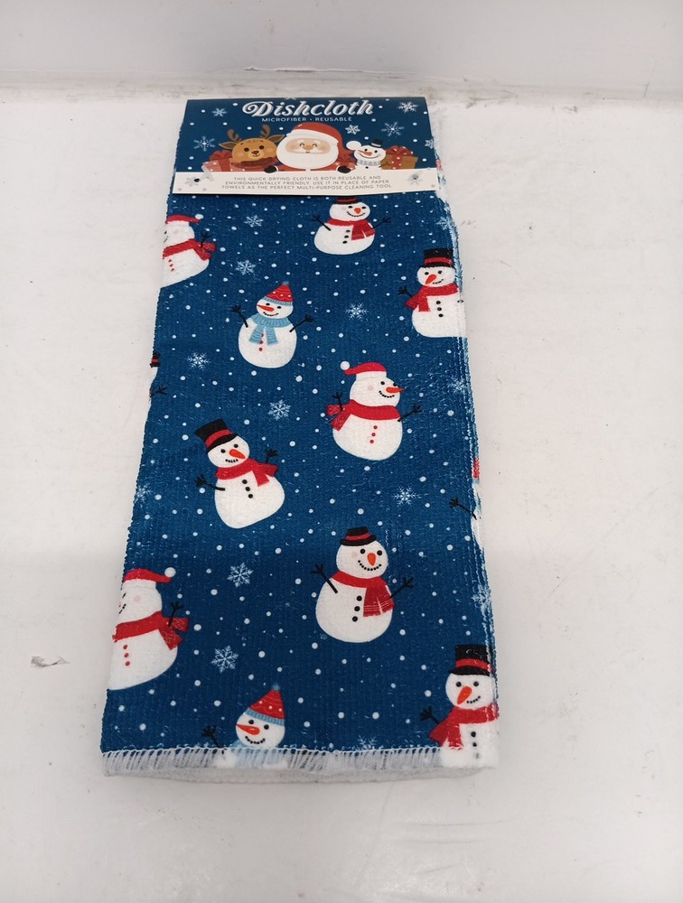 Snowman Microfiber Dishcloth