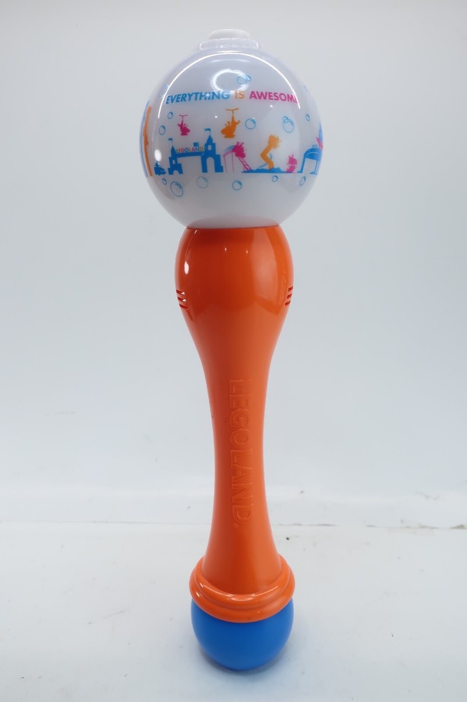 Legoland Everything is Awesome Orange Blue Light Up  Refillable Bubble Wand