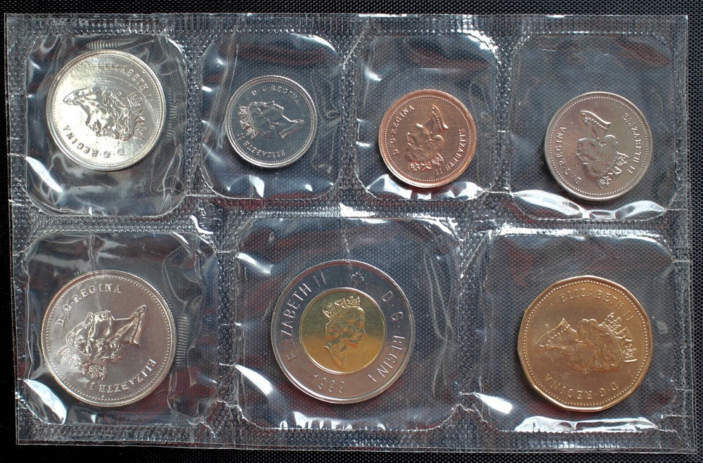1999 CANADA PROOFLIKE UNCIRCULATED COIN SET w/COA and Envelope