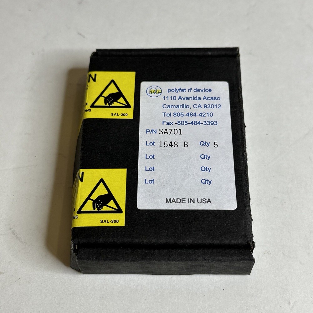 POLYFET RF DEVICES RF POWER VDMOS TRANSISTOR SA701 (5 Available) NOS