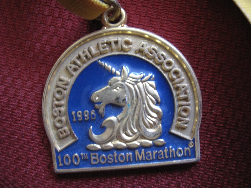 1996 Boston 100th Marathon Medal