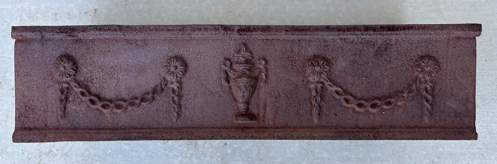 French Louis Seize Cast Iron Rectangular Planter, 19th Century